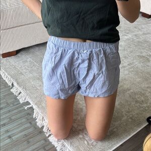 Xs Altar'd State Sky Blue striped high waisted shorts intimates pajamas
